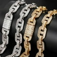 thumbnail image 6 of Solid Thick Miami Cuban Link Chain for Men, Width 15mm Big Iced Out Men Cuban Chains, Sparkling Hip Hop Cuban Link Necklace, 16-24 Inch - Gift Box Included, 6 of 9