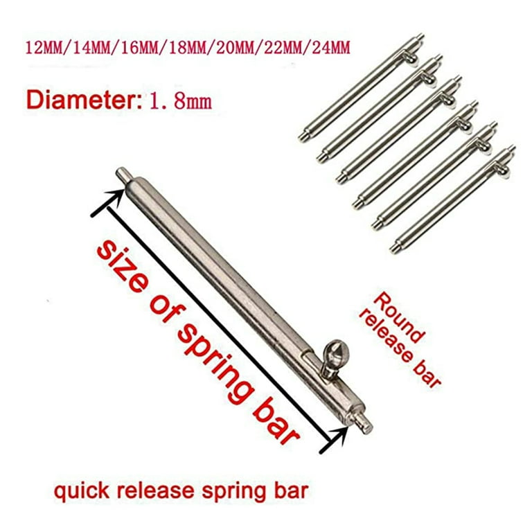 Aokelily 20MM Quick Release Spring Bars Pins 20PCS Stainless Steel
