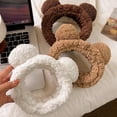thumbnail image 3 of LShunze 2PCS Bear Ears Spa Headband No Slip Head Band for Face Wash Makeup Skincare Facial Headband Elastic Hair Band Carol Fleece Headbands for Women Girls, 3 of 8