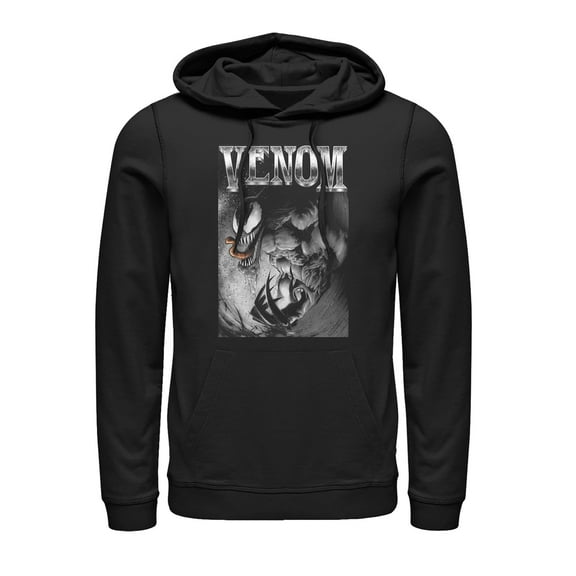 Men's Marvel Venom Beckons You Pull Over Hoodie Black Medium