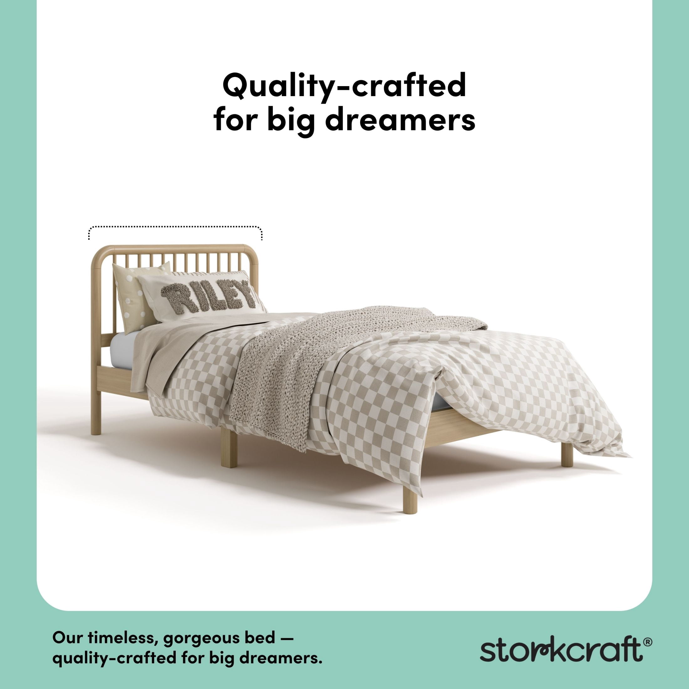 Storkcraft Porto Twin Bed, Driftwood