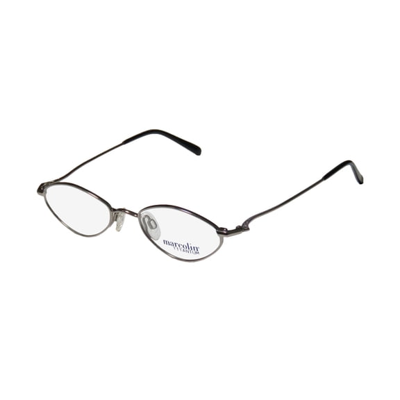 NEW MARCOLIN 2031 MENS/WOMENS CAT EYE FULL-RIM TITANIUM GUNMETAL TITANIUM LIGHT WEIGHT CAT EYE FRAME DEMO LENSES 46-18-140 EYEGLASSES/SPECTACLES