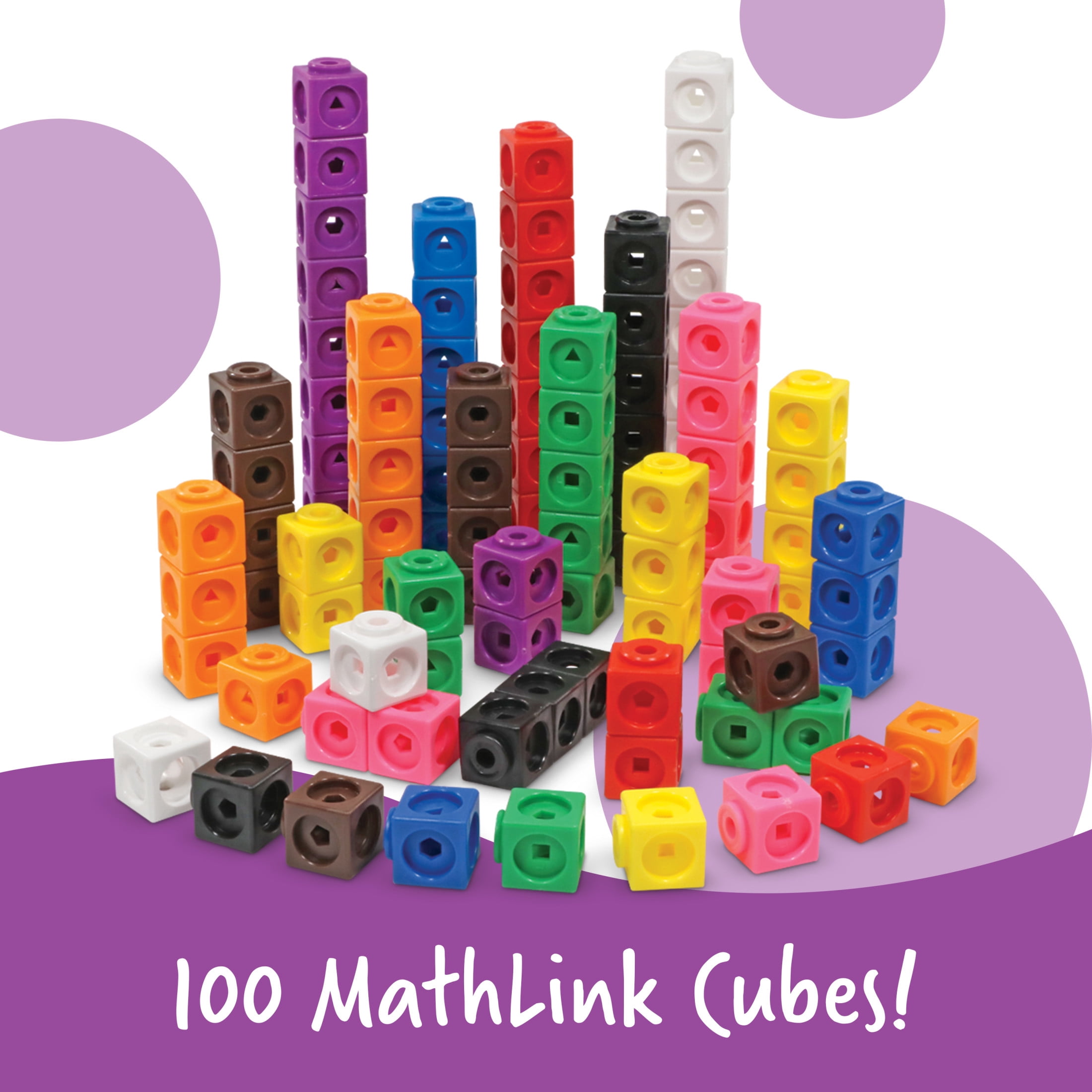 Learning Resources MathLink Cubes Elementary Math Activity Set, Math Toys, Ages 7+
