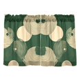 thumbnail image 7 of Yayeee Kitchen Curtains Tier Pair Light Filtering 27"x36" Rod Pocket Short Cafe Window Panel, Beige Abstract, 7 of 7