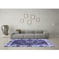 thumbnail image 3 of Ahgly Company Indoor Round Abstract Blue Modern Area Rugs, 7' Round, 3 of 4