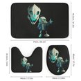 thumbnail image 3 of Undertale Sans 4PCS Bathroom Sets Shower Curtain Sets with Toilet Lid Cover, U-Shaped Mat And Bath Mat, 3 of 8