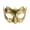 Gold, variant on Halloween Decorations Men's Masquerade Mask, Frosted Plastic Eye Cover with Pointed Tips for Party & Ball, Vintage Venetian Style Accessory, 6.2" x 3.7" Black