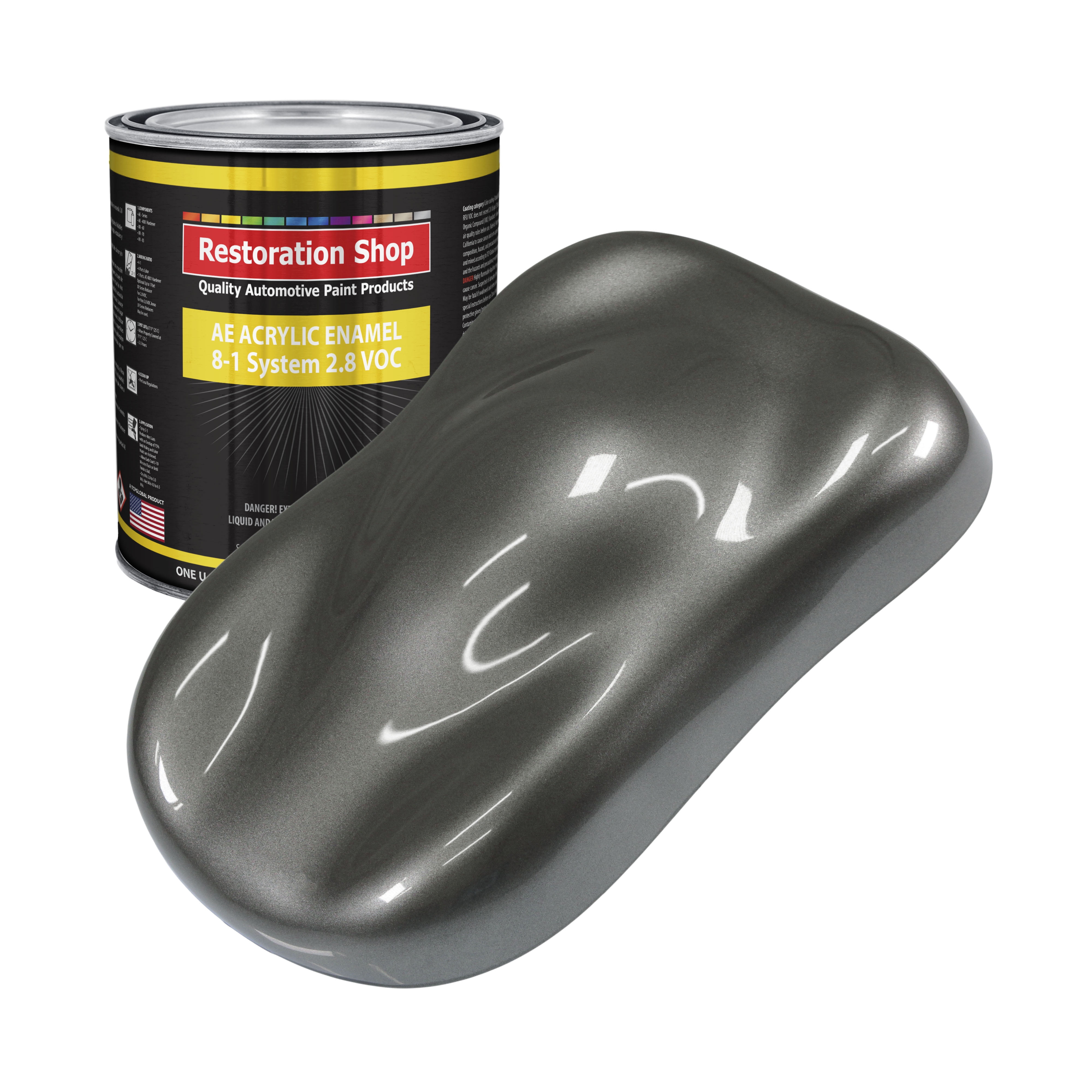 Restoration Shop Dark Charcoal Metallic Acrylic Enamel Auto Paint Gallon Paint Color Only