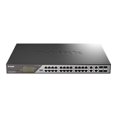 thumbnail image 1 of D-Link DSS 200G-28MPP - Switch - managed - 24 x 10/100/1000 (PoE) + 4 x combo SFP - Montable en Rack - PoE (518 W), 1 of 4
