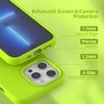thumbnail image 3 of Compatible with iPhone 13 Pro Case, [Drop Protection] [Anti-Fingerprint] Shockproof Liquid Silicone Cover with Microfiber Lining Phone Case for iPhone 13 Pro 6.1" (2021), Fluorescent Green, 3 of 13