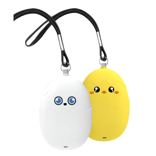 2 piezas Alarma Personal De Defensa Personal Para Mujere Niño Lab.G, Blanco/Amarillo