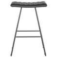 thumbnail image 4 of SAFAVIEH Akito Rectangle Backless Counter Stool, Black (Set of 2), 4 of 8