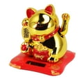 thumbnail image 2 of Waving Arm Fortune Cat Statue, Environmentally Friendly Unique Solar Energy Waving Cat  Luck  For Home Decor Chinese Character Champagne,Chinese Character Silver,Blessing Bag, 2 of 8