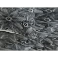 thumbnail image 3 of Ambesonne Botanical Quilted Bedspread Set 3 Pcs, Pattern Clematis Flowers, King, Charcoal Grey Pale Grey, 3 of 4