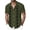 Army Green, variant on Mens Cuban Guayabera Dress Shirt Short Sleeve Soild Button Down Shirts Floral Beach Wedding Causal Vacation Tops Size 3XL Khaki