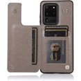 thumbnail image 5 of Phone Case for Samsung Galaxy S20 Plus Glaxay S20+ 5G with Tempered Glass Screen Protector and Card Holder Wallet Cover Flip Leather Cell Gaxaly S20+5G S20plus 20S + S 20 20+ G5Cases Women Men Gray, 5 of 13