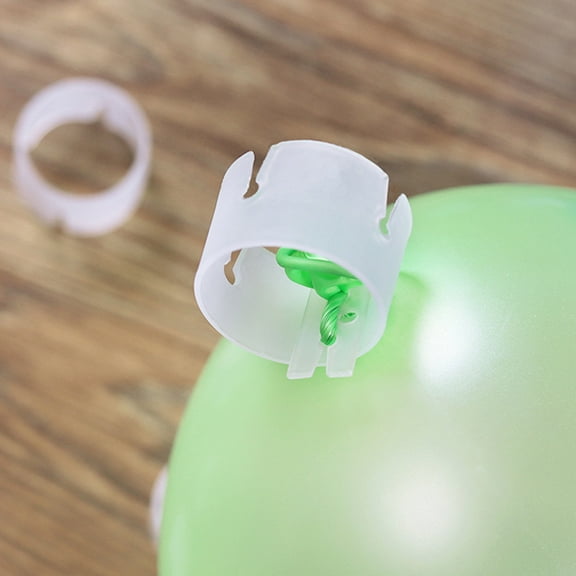 GOOHOCHY White Plastic Balloon Clip for Sealing Balloons Simple Operation and Easy to Use 100 Pieces