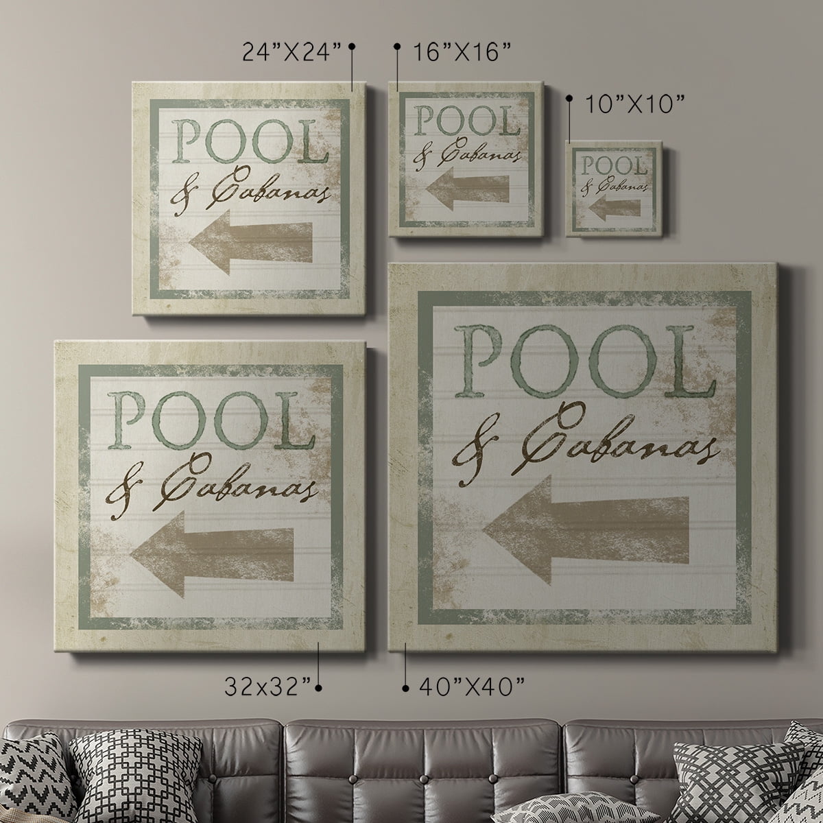 Wexford Home Beach Sign X-Premium Gallery Wrapped Canvas, 32" x 32" - Ready to Hang