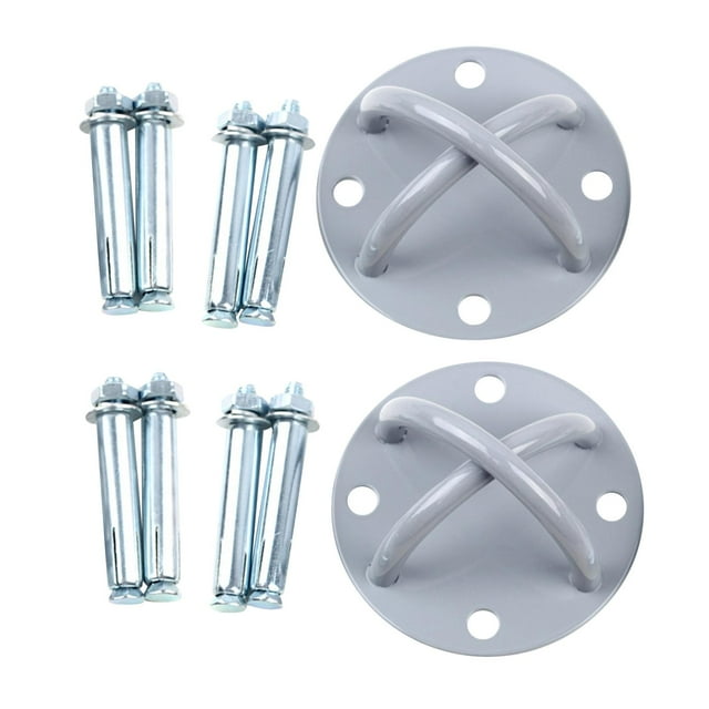 Anchor de techo x Monte 12x6cm para entrenamiento deportivo de gimnasia Sturdy Simple Assembly 2 piezas