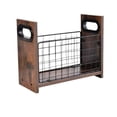 thumbnail image 2 of Magazine Rack Metal And Wooden Magazine Folder Holders Practical Mail Organizer Space Saving File Storage Suitable For Home Bedrooms Living Rooms, 2 of 4