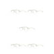 thumbnail image 2 of Gafas de lectura Minnieouse medio marco Anteojos Moda doble viga Interior Exterior Plata Blanco, 2 of 6