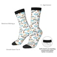 thumbnail image 4 of Lsque Golfing Clubhouse Printed Men's Crew Socks, Soft Durable Breathable Moisture-Wicking with Odor Control Cotton socks, 4 of 6