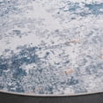 thumbnail image 3 of SAFAVIEH Santa Monica Kayley Abstract Polyester Area Rug, Ivory/Dark Blue, 6' x 6' Round, 3 of 7