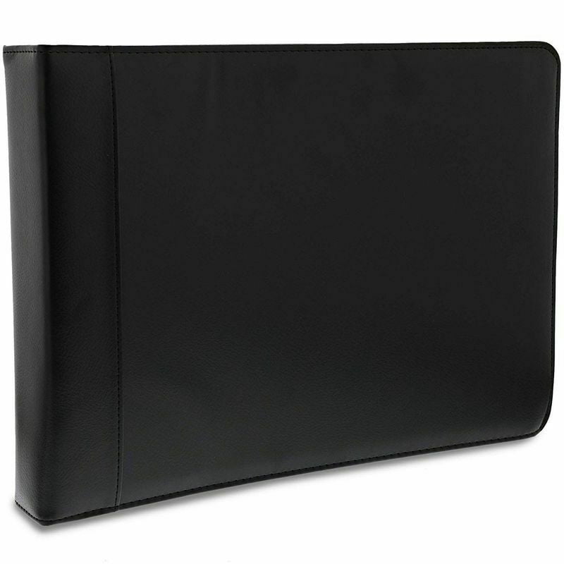 Black Juvale 7 Ring Business Portfolio Check Binder with Zipper Checkbook Cover