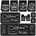 thumbnail image 1 of Set de decoración de cocina estilo farmhouse Fourluoo de 10 piezas en negro, 1 of 7