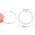 thumbnail image 2 of Uxcell 45mm Loose Leaf Binder Rings, 18 Pack 3mm Metal Flash Card Book Binding Rings for Key Chain Card, White, 2 of 6