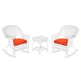 thumbnail image 1 of Pemberly Row 3pc Rocker Wicker Chair Set in White with Red Cushion, 1 of 1