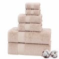 thumbnail image 1 of Juego de toallas de baño TEXTILOM 100% algodón turco, 6 piezas, color beige, 1 of 6