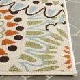 thumbnail image 4 of SAFAVIEH Veranda Petra Geometric Indoor/Outdoor Area Rug, 5'3" x 5'3" Square, Cream/Chocolate, 4 of 9