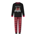 thumbnail image 2 of SUNSIOM Family Matching Christmas Pajamas Set Letter  Christmas Tree  Plaid Print Holiday Pajamas Sleepwear 2Pcs PJS Set, 2 of 10