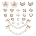 thumbnail image 2 of Juego de colgantes SANUIU con cadena de perlas y flores con diamantes de imitación, 2 of 8