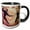 Black/White, variant on 3drose, Details of Painted Models of Ancient Greek Amphora, 11oz Two-tone Red Mug