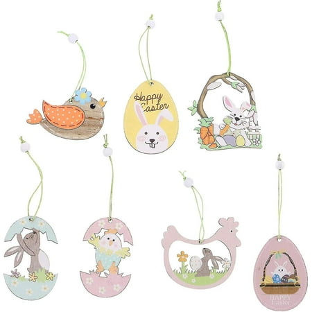 Kit Complet 286 Pièces Ornements En Bois De Pâques à Peindre - Pendentifs DIY Pour Décorations Festives