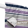 thumbnail image 4 of Purple Grey Striped Swag Curtains for Kitchen/Bedroom/Living Room, Farmhouse Stripes Modern Abstract Art Scalloped Curtains 63 Inch Long, Window Swag Topper Curtains Valances 2 Panels Set 36"x63", 4 of 8