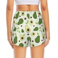 thumbnail image 4 of Xecao's Green Avocado for a double-layer running short for women, perfect for gym, tennis, and more, featuring a convenient pocket., 4 of 9