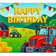 thumbnail image 4 of Farm Themed Happy Birthday Banner Backdrop Decorations Party Supplies for Birthday Party Photography Props Outdoor Celebrations Farmyard Events, 4 of 7