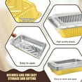 thumbnail image 3 of 10 Sets Large Aluminum Foil Pans with Lids, 21x13 Inch Heavy Duty Aluminum Pans, Disposable Baking Pan Trays, Sturdy Food Container for Heating Cooking Roasting Storage Freezer and Takeout, 3 of 6