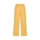 thumbnail image 5 of Pantalones capri de lino de cintura alta para mujer de Umfun, pantalones de talla grande, pantalones deportivos de control de abdomen, amarillo L, 5 of 5