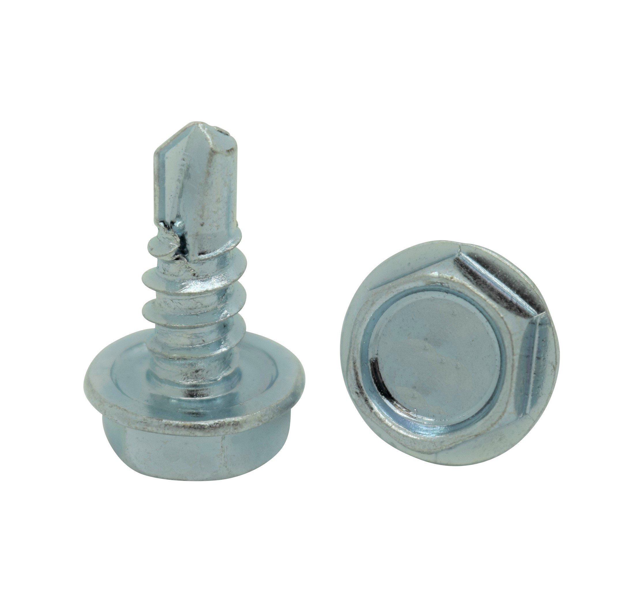 300 Qty 10 x 1/2" Zinc Hex Washer Head TEK Self Drilling Sheet Metal