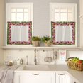 thumbnail image 4 of 3 Pieces Kitchen Curtains Valances Set Spring Floral Watercolor Short Curtain Rod Pocket Window Curtain Mothers Day Tulip Window Treatment Tiers Valances (Single Panel 54"x18",2 Tiers 27.5"x36"), 4 of 5