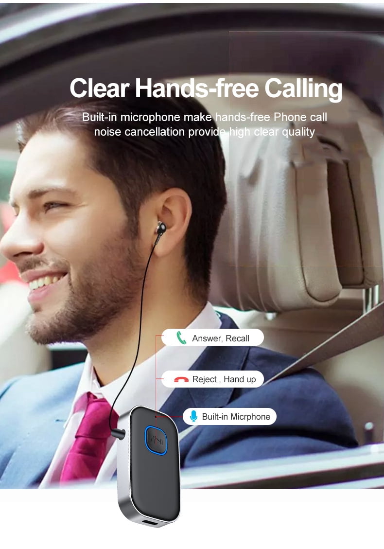 Bluetooth 5.0 receiver, noise-canceling 