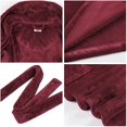 thumbnail image 4 of Women Plush Fleece Robe Long Warm Bathrobe Shawl Collar/Hood, 4 of 6