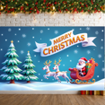 thumbnail image 6 of Colorful Design Christmas Banner Polyester Material Festive Decoration Holiday Cats Banner for Winter Party Indoor Decoration Kids Event, 6 of 9
