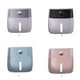 thumbnail image 5 of Kearding Caja organizadora de pañuelos de papel, soporte para teléfono, caja de plástico impermeable para servilletas de baño, contenedor de montaje Almacenamiento y organización del hogar Rosado Kearding HA065530-04B, 5 of 6