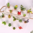 thumbnail image 3 of 16 mini macetas decorativas de corcho con suculentas artificiales para adornar tu hogar o oficina - Incluye imanes para nevera y base de madera (16 piezas), 3 of 6