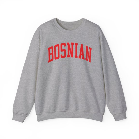 Bosnian Bosnia Sweatshirt Gifts Crew Neck Shirt Long Sleeve Unisex